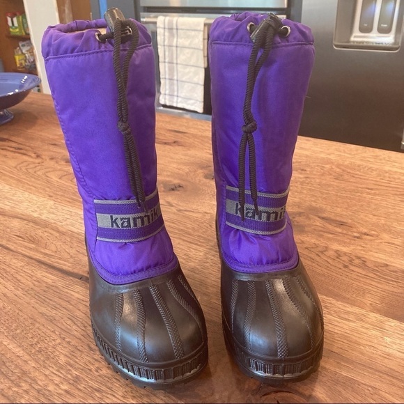 Kamik 6 purple black insulated winter duck boots - Picture 8 of 16